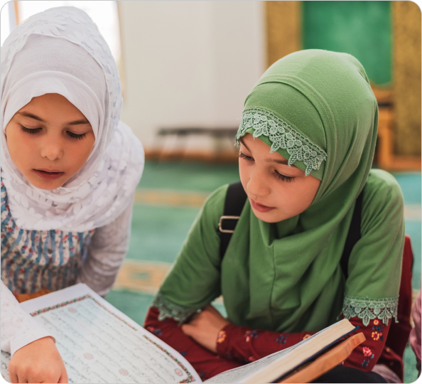 Children studying